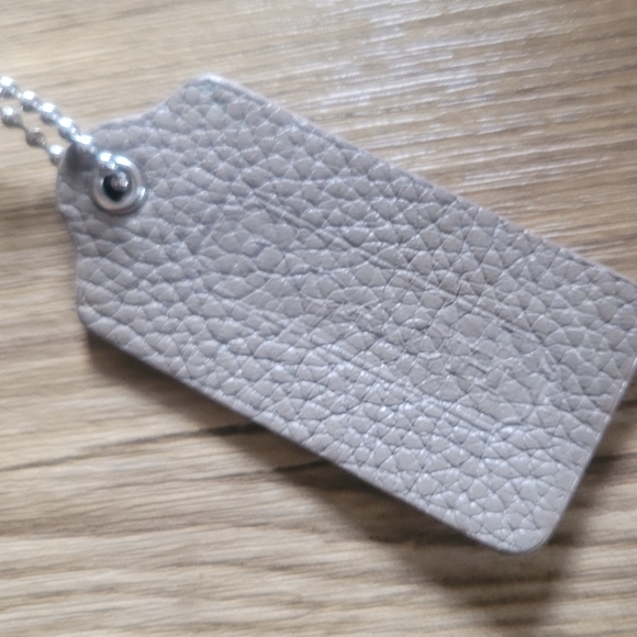 Coach Neutral Gray Pebble Leather Shoulder Bag - Picture 4 of 10